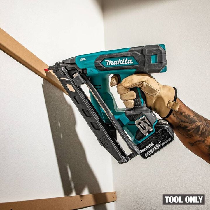 Makita 18V LXT Lithium-Ion Brushless Cordless 2-1/2 Inch 15 Gauge Angled Finish Nailer (Bare Tool), large image number 10