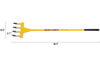 Honey Badger 4-Tine 56.2 Inch Steel Yellow Demo Fork with 56 Inch Handle, small image number 5