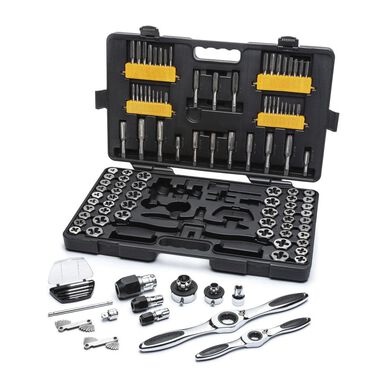 GEARWRENCH Tap and Die Drive Tool Set 114 pc. SAE/Metric Large Ratcheting