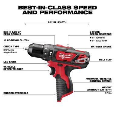 Milwaukee M12 12V Hammer Drill/Impact Driver Combo Kit 2 Tool, large image number 2