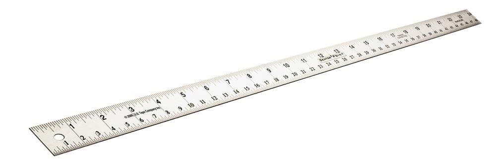 US Tape 24 In. stainless steel ruler with patented CenterPoint scale, large image number 1