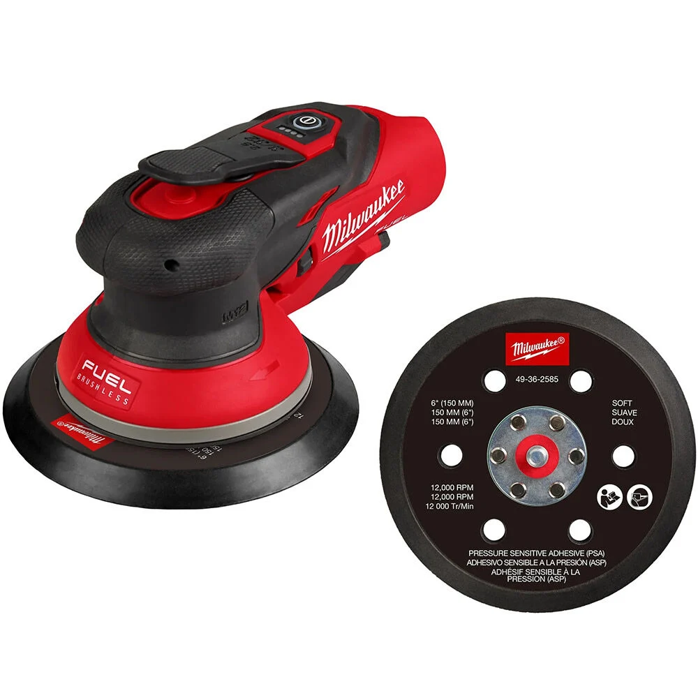 Milwaukee M12 FUEL 6 Inch Random Orbital Sander, 3/32 Inch (Bare Tool) - 2584-20