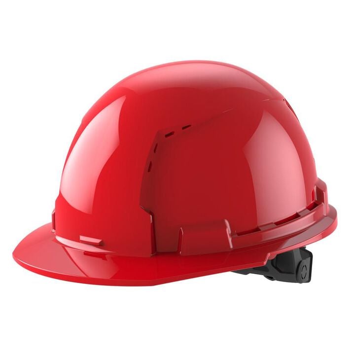 Milwaukee Red Front Brim Vented Hard Hat with 6pt Ratcheting Suspension Type 1 Class C