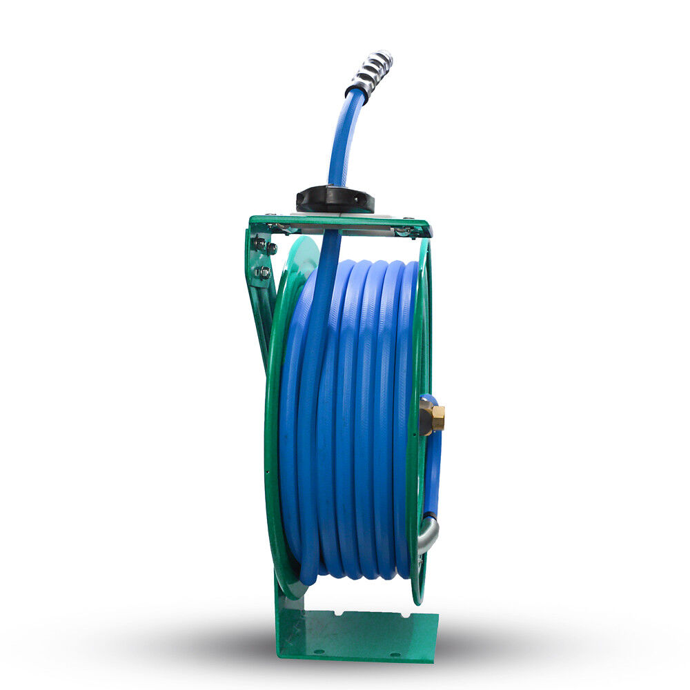 BluBird 5/8 Inch x 50 Ft Green Steel Large Retractable Water Hose Reel, large image number 5