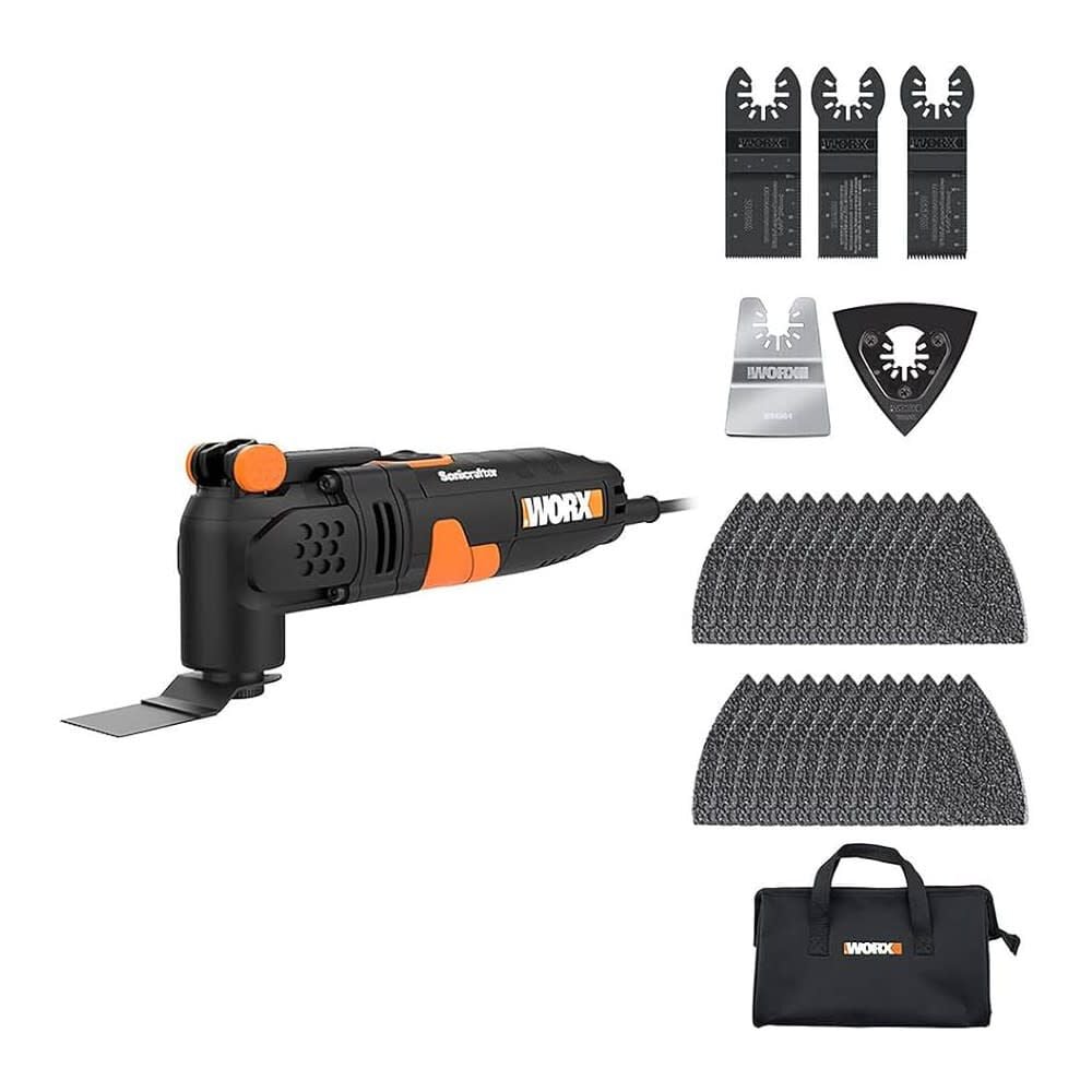 Worx Sonicrafter 3A Corded Oscillating Multi-Tool with Accessories, large image number 1