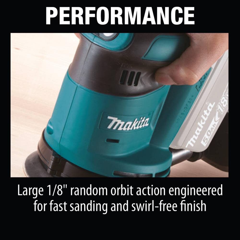 Makita 18V LXT Lithium Ion Cordless 5 in. Random Orbit Sander