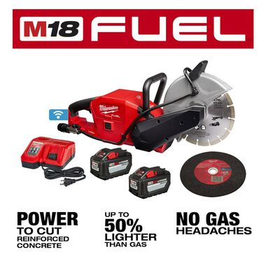 Milwaukee M18 FUEL 9 in. Cut-Off Saw with ONE-KEY Kit, large image number 2