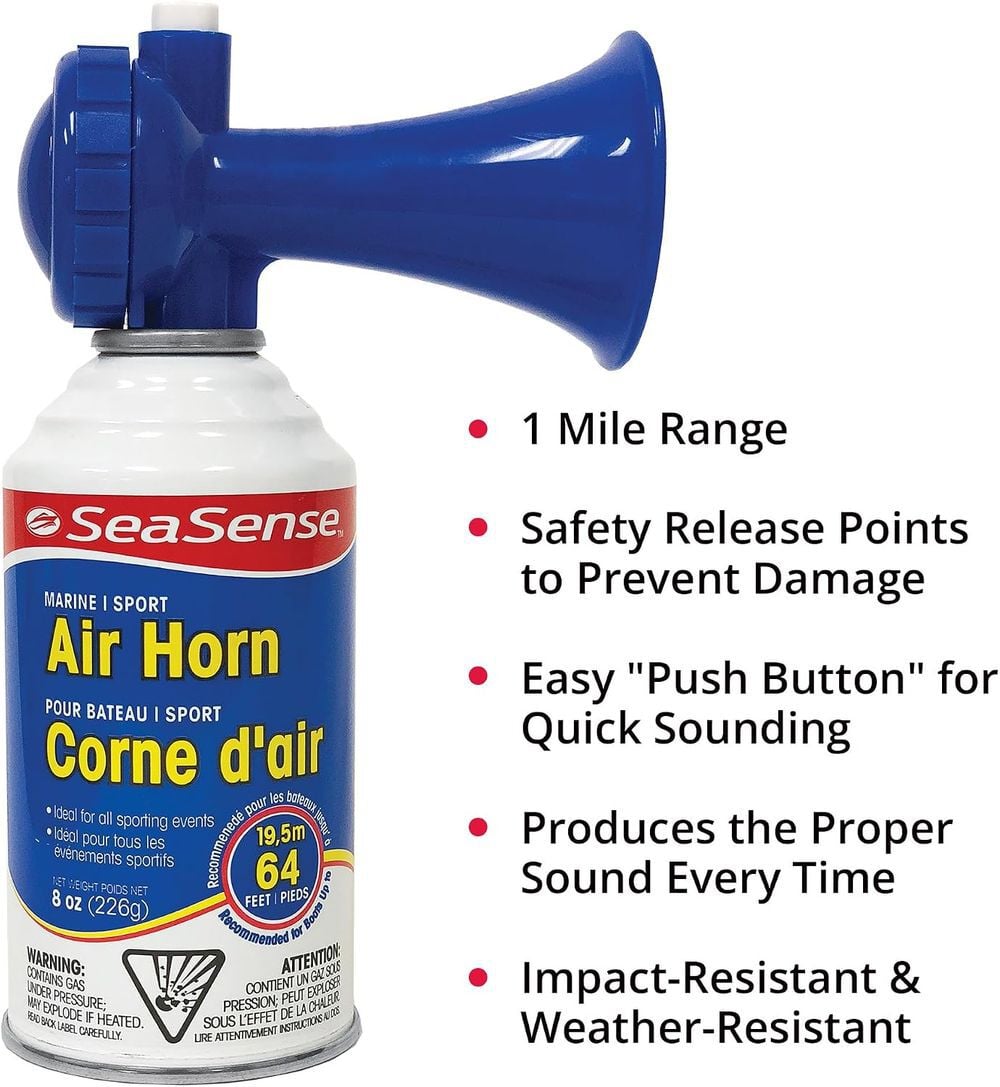 SeaSense Aluminum 8 Oz 127 dB Air Horn, large image number 3