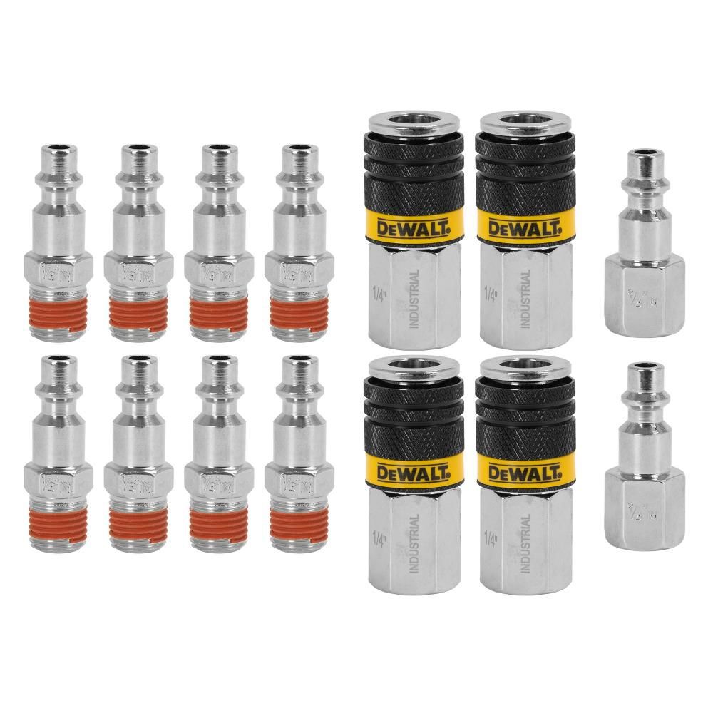 DEWALT 14-Piece 1/4 Inch NPT Industrial Coupler and Plug Set, large image number 1