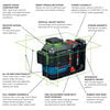 Bosch 18V 360 Degree Connected Green-Beam Three-Plane Leveling and Alignment Laser Kit, Reconditioned, small image number 2