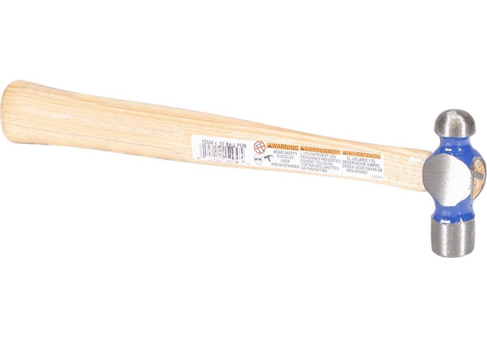 Vaughan 4 Oz Ball Pein Hammer with Hickory Handle, large image number 2