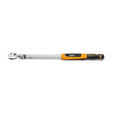 GEARWRENCH 1/2in Flex Head Electronic Torque Wrench with Angle 25-250 ft/Lbs, large image number 3