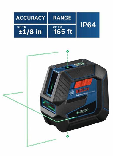 Bosch Green-Beam Self-Leveling Cross-Line Laser with Plumb Points, large image number 3