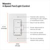 Lutron Maestro 120V 250W 1P Gloss White Dual LED+ Dimmer Switch, small image number 5
