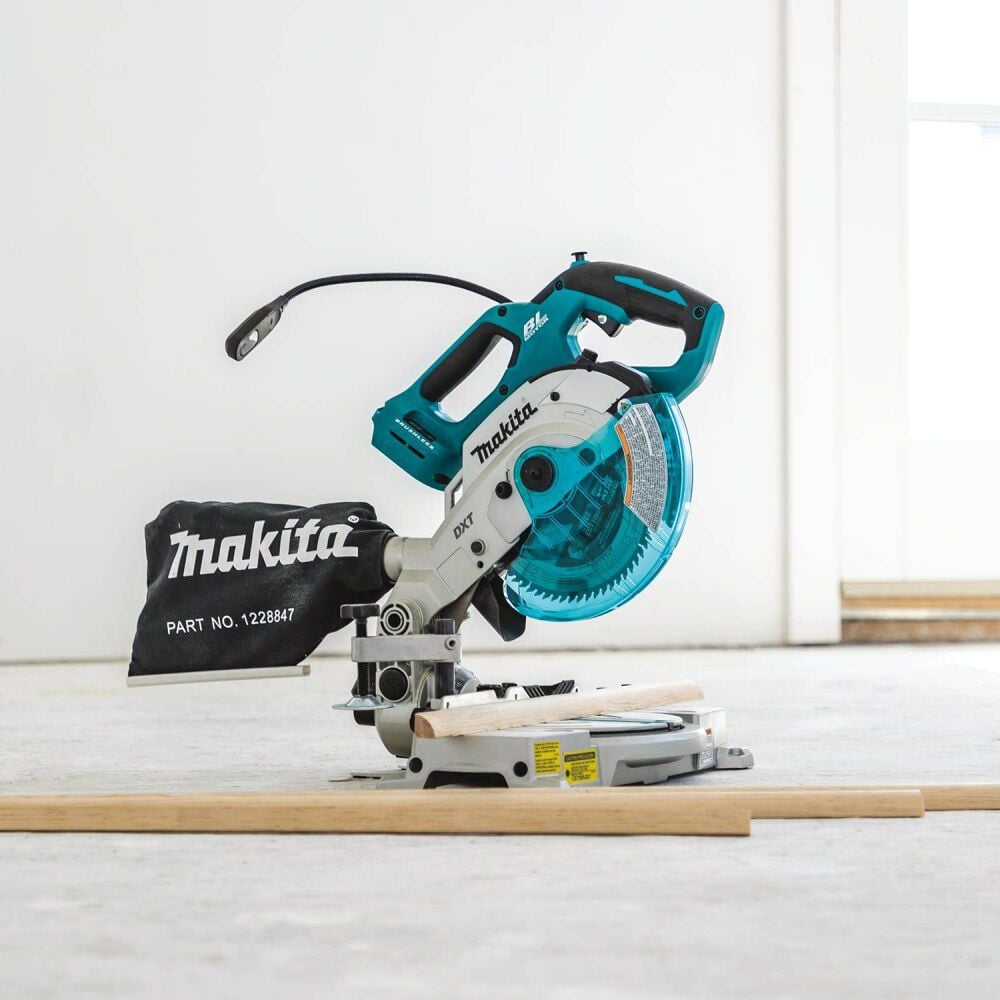 Makita 18V LXT 6 1/2in Compact Dual-Bevel Compound Miter Saw with Laser (Bare Tool), large image number 6