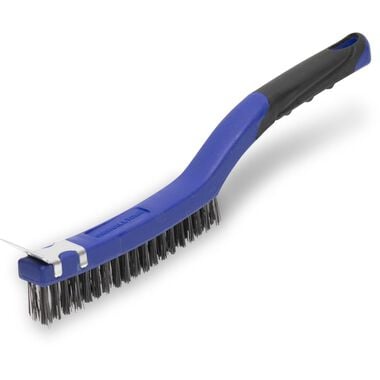 Marshalltown Heavy Duty Steel Ergonomic Soft Grip Long Handle Wire Brush