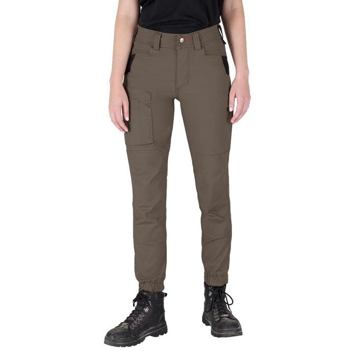 Milwaukee Womens GRIDIRON Double Knee Jogger Pants, Brown 10