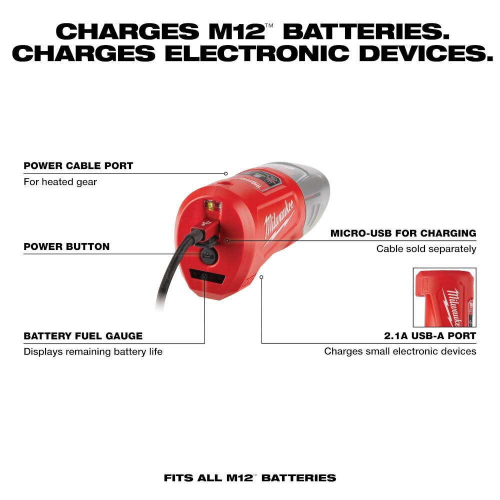 Milwaukee m12 power source best sale