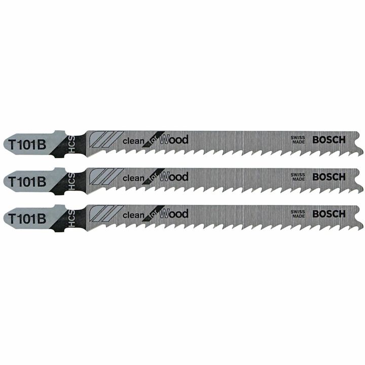 Bosch Jig Saw Blades 3pc 4in 10V TPI Clean for Wood T Shank, large image number 0
