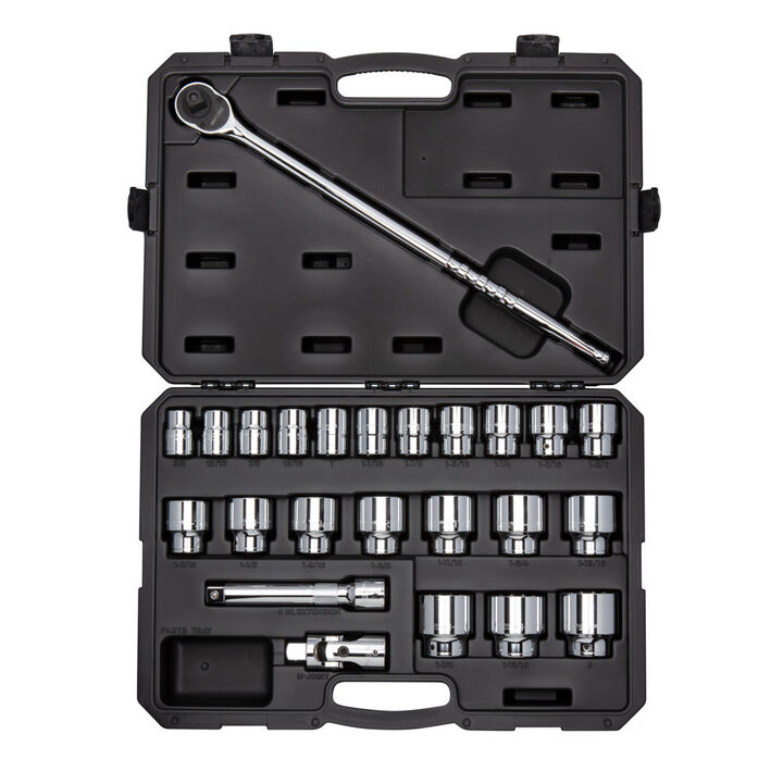 Tekton 3/4 Inch 12 Point Socket and Ratchet Set Case, 24 Pieces (3/4-2 Inch), large image number 0