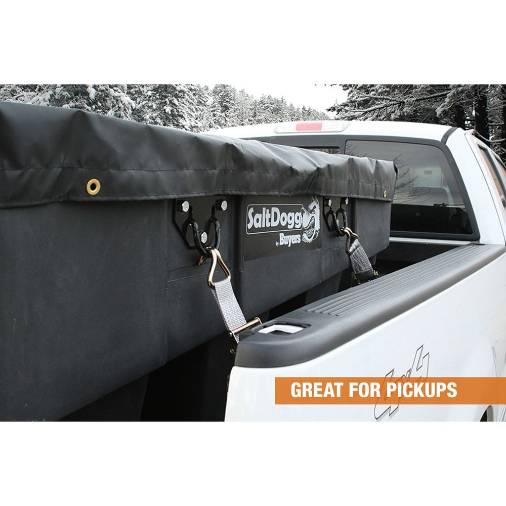 Buyers Products Company SaltDogg 1.0 Cubic Yard Electric Black Poly Hopper Spreader, large image number 4
