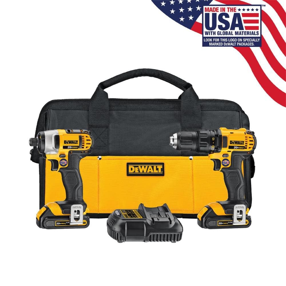 DEWALT 20V MAX Compact Drill/Driver/Impact Driver Combo Kit – DCK280C2