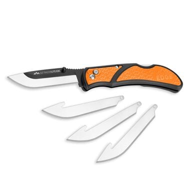 Outdoor Edge RazorLite EDC Folding Knife Orange 3in with 4 Blades