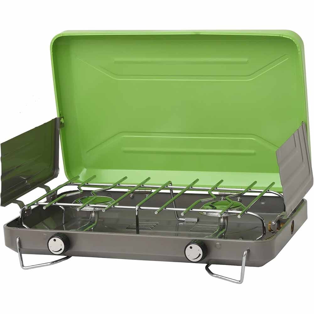 Flame King Classic Camping Stove Grill Portable Propane Gas Light Green, large image number 1