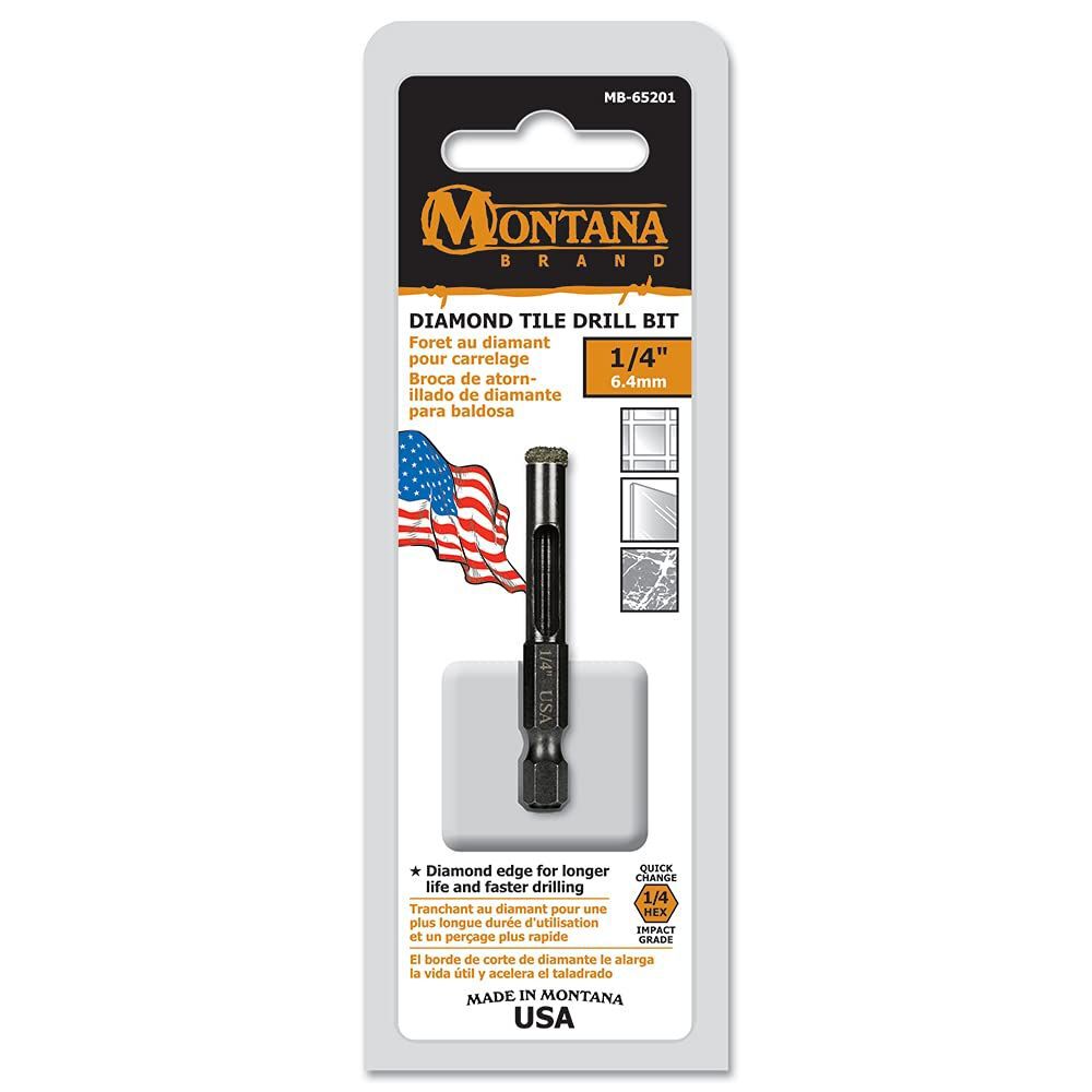 Montana Brand Tools 1/4 in Diamond Tile Drill Bit, large image number 2