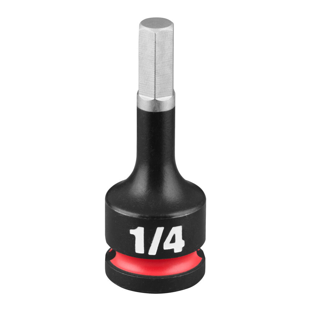 Milwaukee SHOCKWAVE Impact Duty 3/8 Inch Drive 2 Inch Hex 1/4 Inch Bit Socket - 49-66-7277