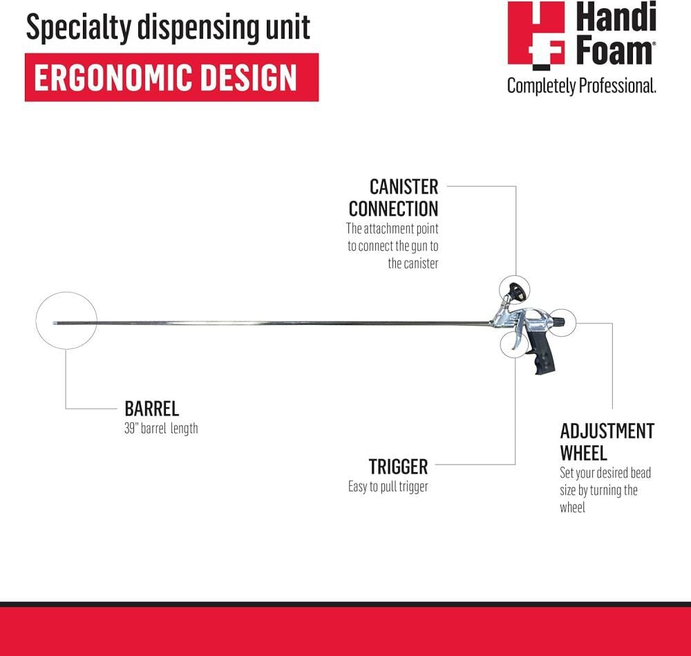 Handi-Foam 39 Inch Barrel Steel Gun Foam Applicator for Foam Can, large image number 5