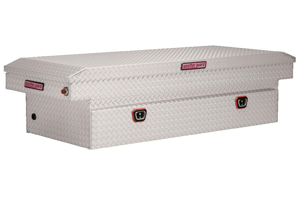 Weather Guard Saddle Truck Tool Box Aluminum Full Extra Wide Clear, large image number 1