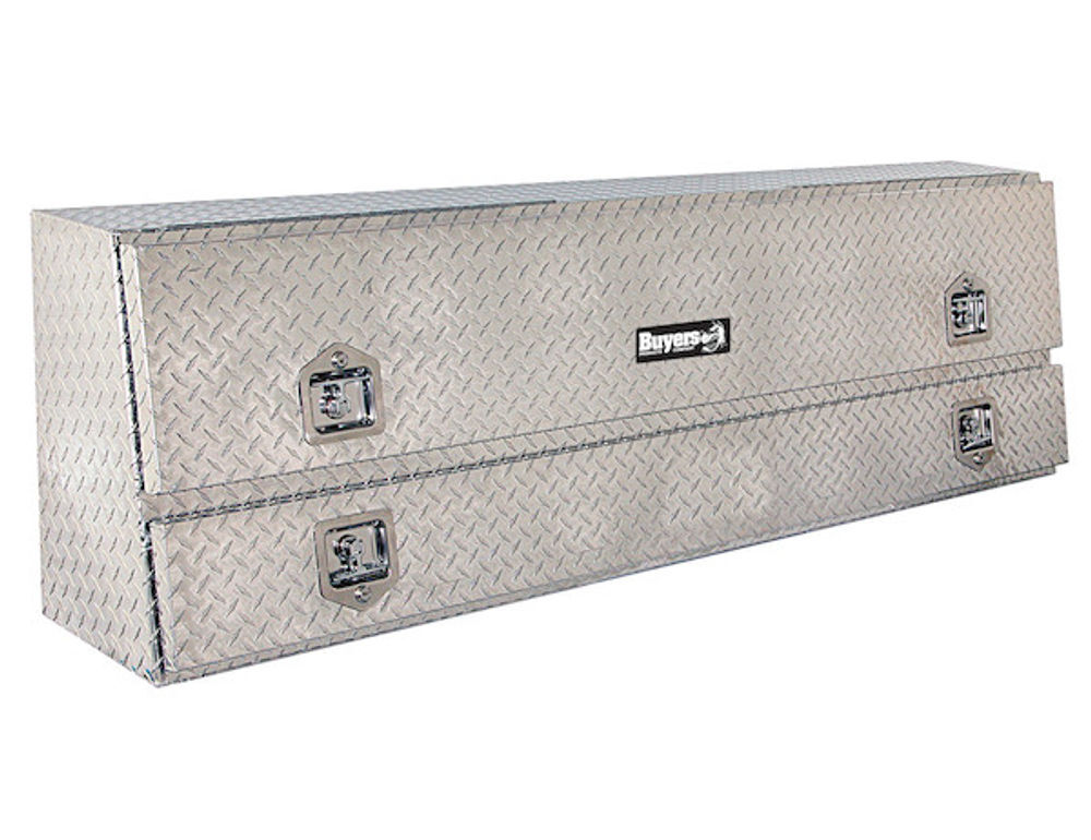 Buyers Products Company 21x13x72 Inch Diamond Tread Aluminum Pick-Up Truck Contractor With Lower Door, large image number 1
