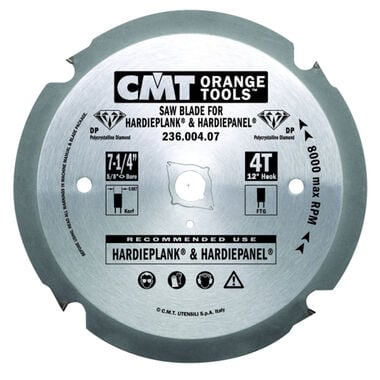 CMT 10 In x 6 x 5/8 In Diamond Saw Blades for Fiber Cement Products