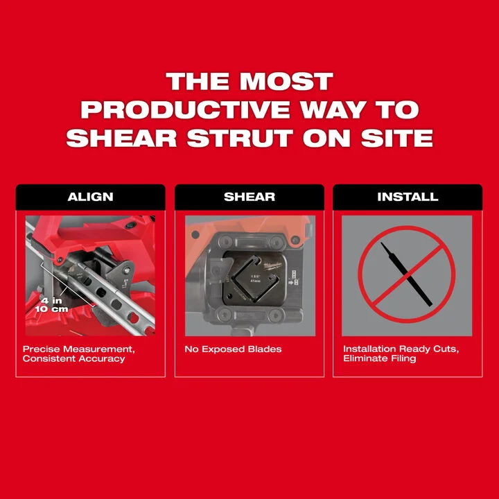 Milwaukee M18 FORCE LOGIC Single Channel Strut Shear (Bare Tool), large image number 8