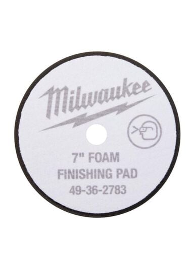 Milwaukee 7 In. Black Foam Finishing Pad, large image number 2