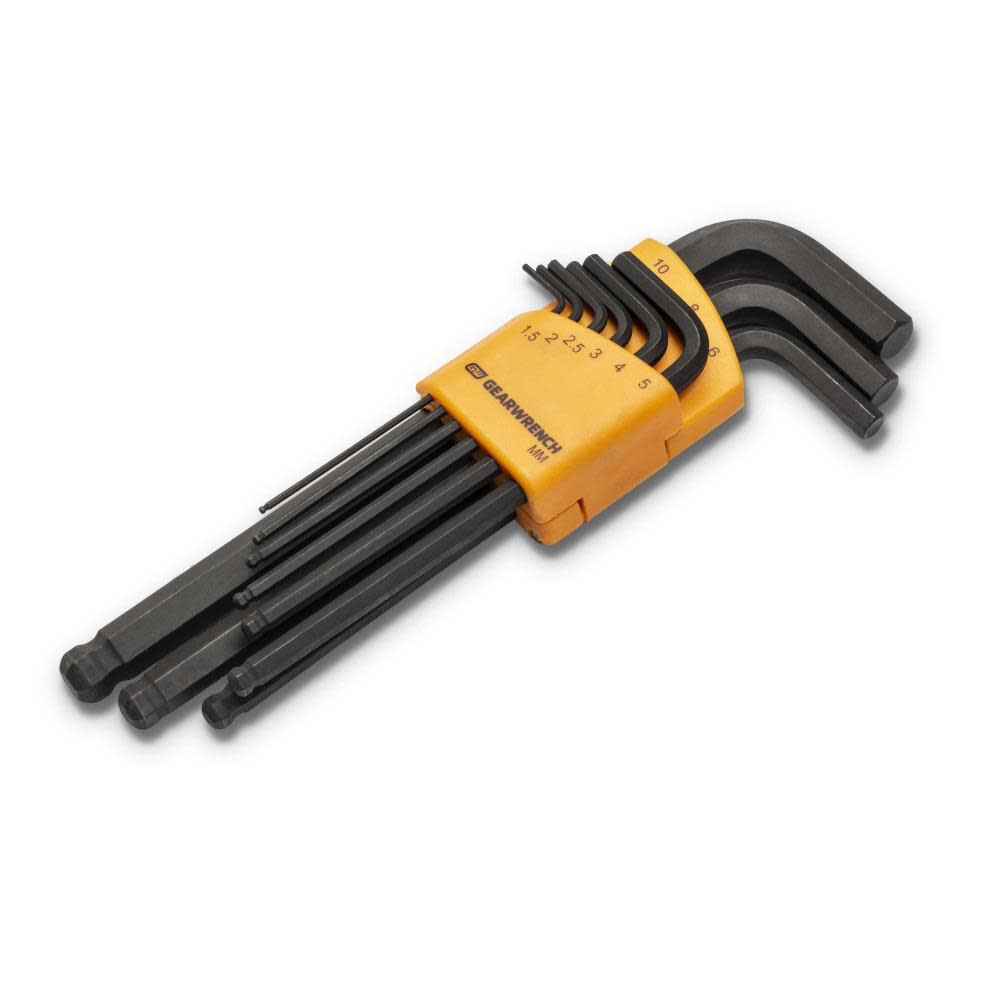 GEARWRENCH Metric Hex Key Set Long Ball End 9pc 83521 Acme Tools
