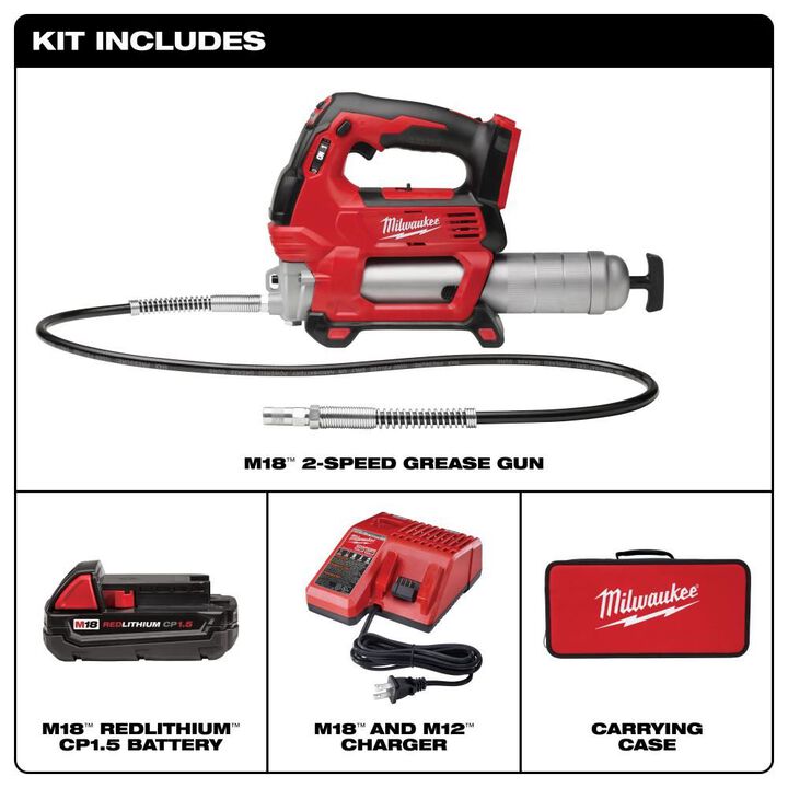 Milwaukee M18 2-Speed Grease Gun 1CT Kit, large image number 1