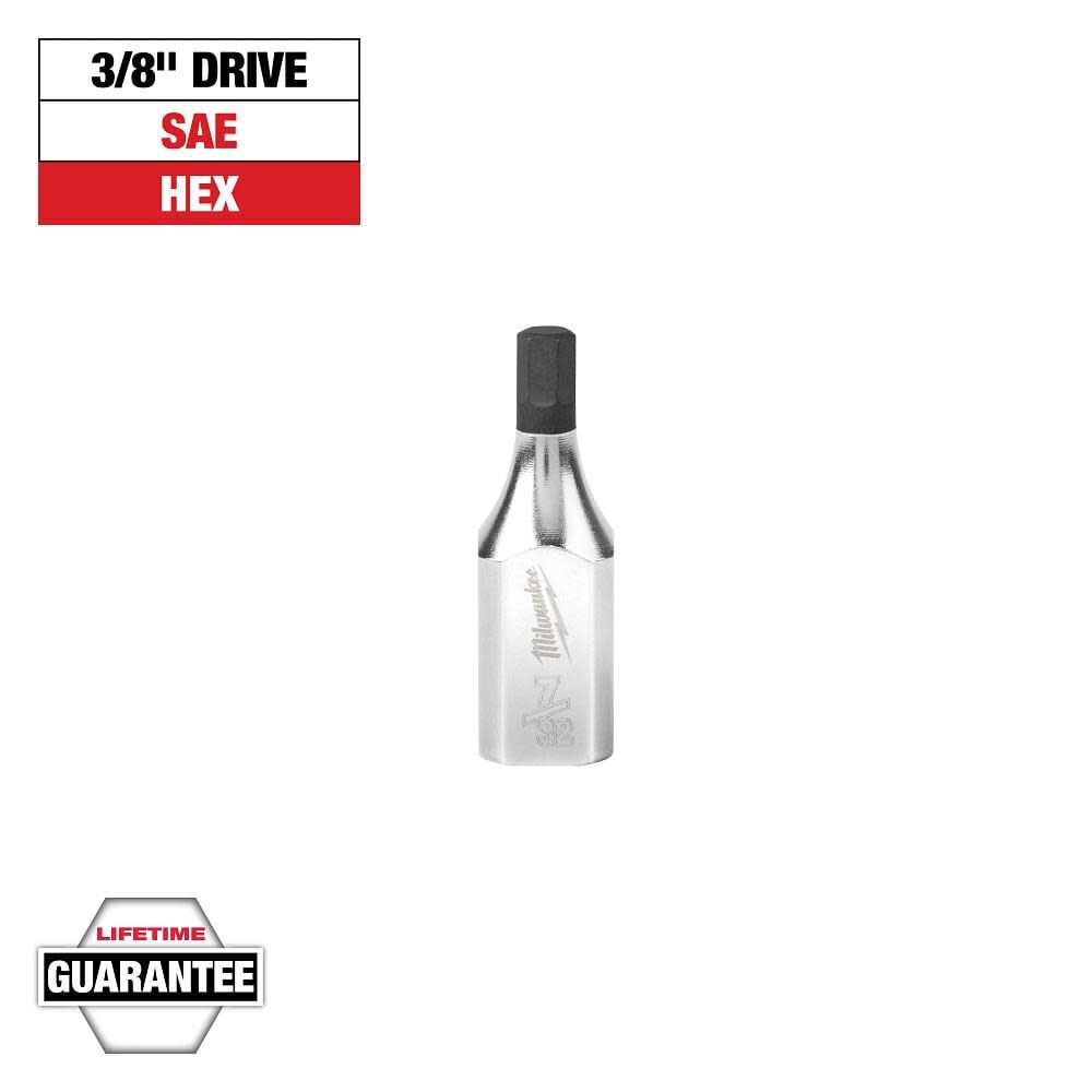 Milwaukee 3/8 Inch Drive 7/32 Inch Hex Bit Socket, large image number 9
