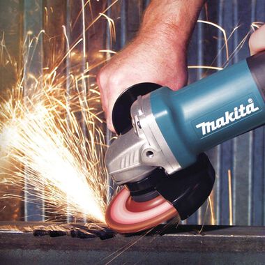 Makita 14 In. Cut-Off Saw with 4-1/2 In. Paddle Switch Angle Grinder, large image number 4