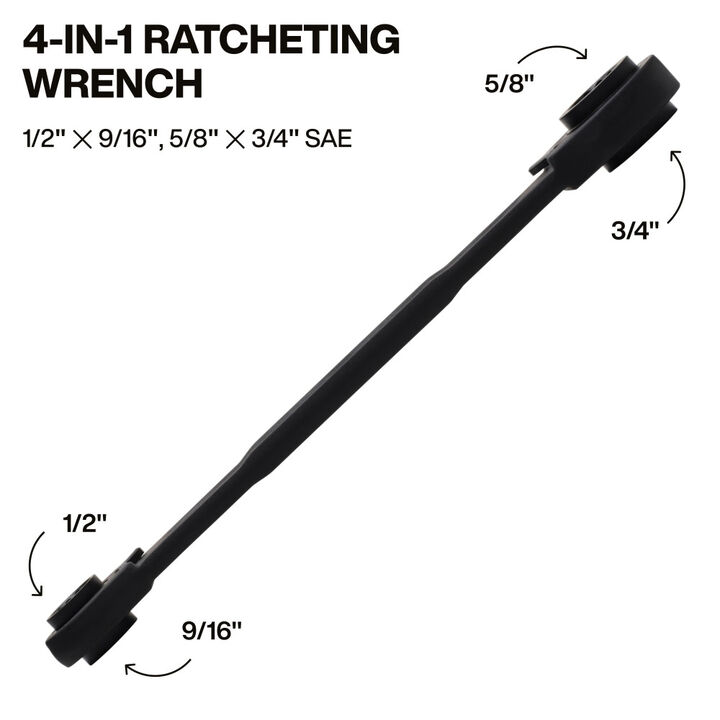 Klein Tools 4 in 1 Ratcheting Wrenches in Small & Medium Bundle, large image number 2