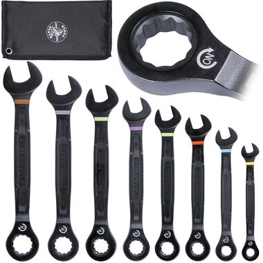 Klein Tools Metric Ratcheting Wrench Set, 8 Piece
