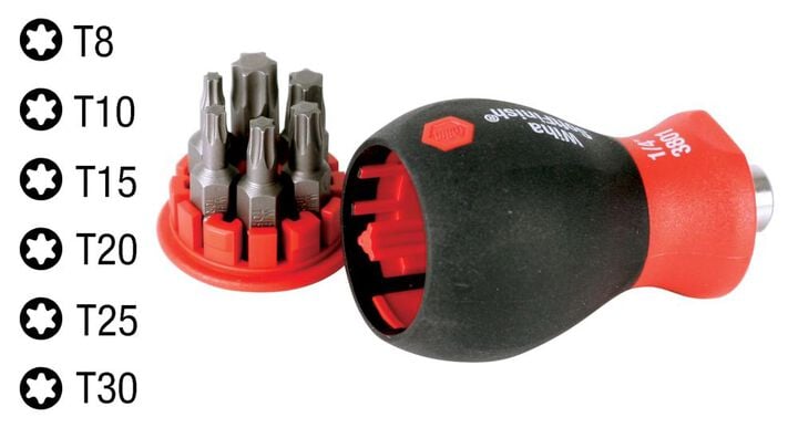 Wiha SoftFinish Stubby Bit Holder Set 7 Piece, large image number 1