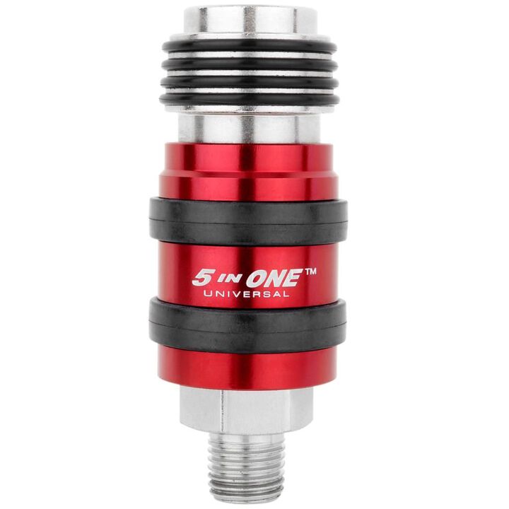 Milton 5 In ONE S-1751 Universal Safety Exhaust Quick-Connect Industrial Coupler 1/4in MNPT, large image number 3