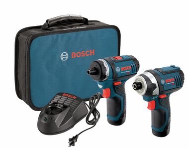 Bosch 12V Max 2-Tool Combo Kit with Two-Speed Pocket Driver, Impact Driver and (2) 2.0 Ah Batteries