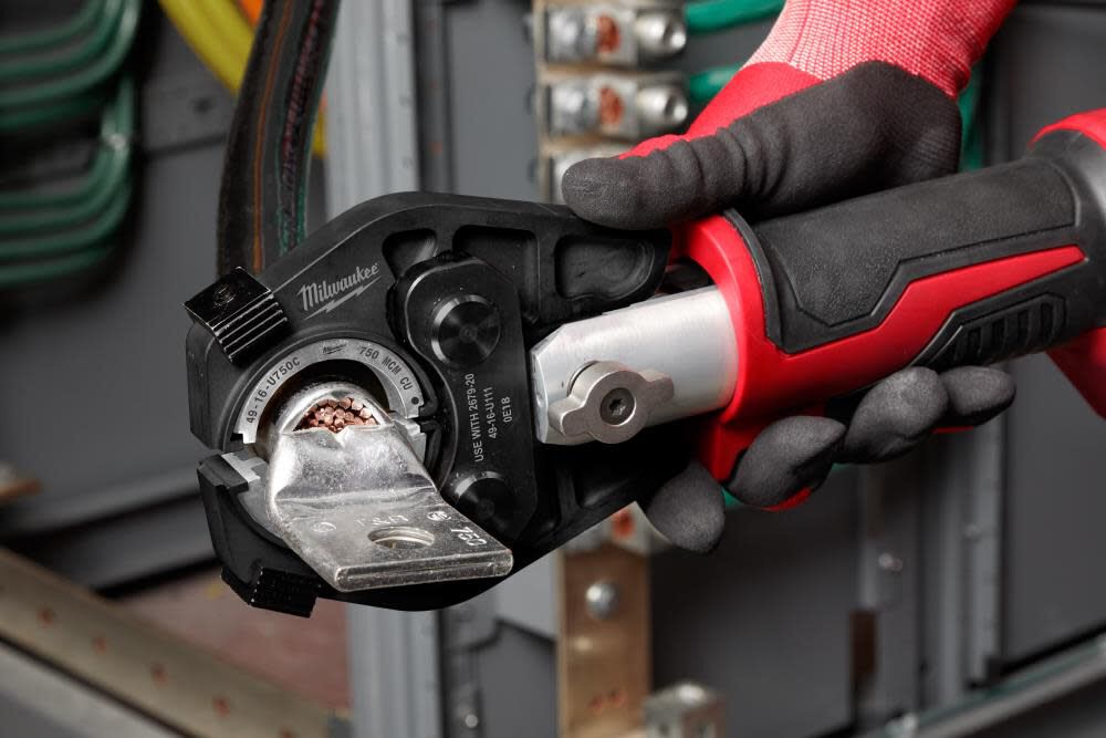 Milwaukee 750 MCM Cu/AL Crimping Jaw with 400-750 MCM AL 6T U Style Dies, large image number 2