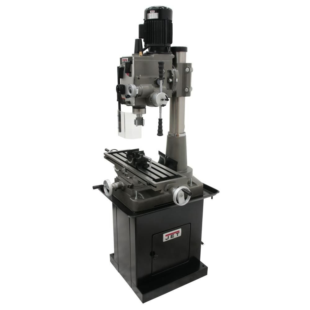 JET Geared Head Square Column Mill/Drill with Power Downfeed with DP500 2-Axis DRO, large image number 1