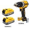 DEWALT 20V MAX XR Compact Battery 2 Pieces and Hammer Drill Driver Bundle, small image number 2