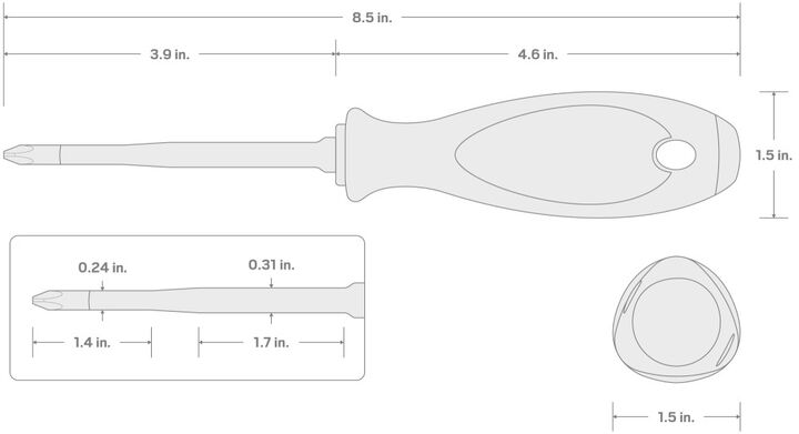 Tekton #2 Phillips Insulated Screwdriver 4 Inch Shank, large image number 6