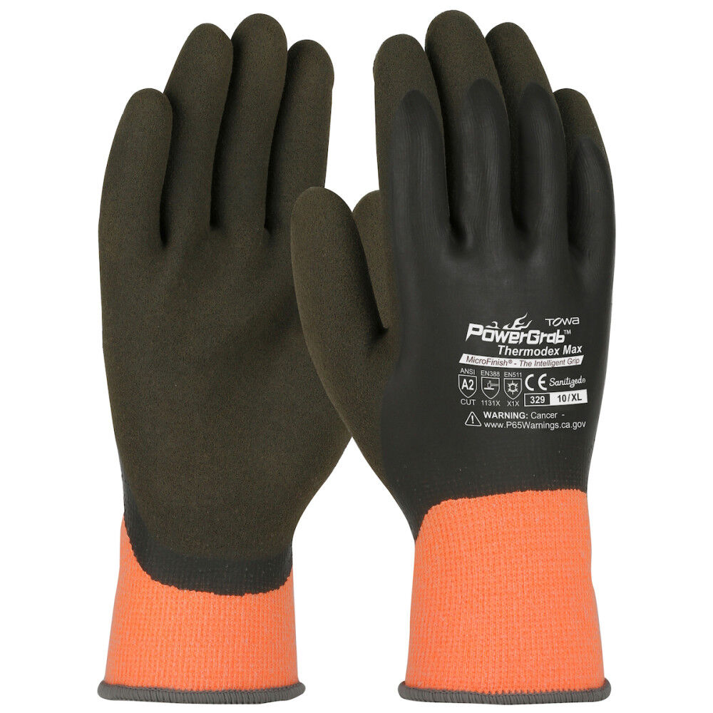 Protective Industrial Products PowerGrab Thermodex Hi-Vis Orange Gloves XL, large image number 1
